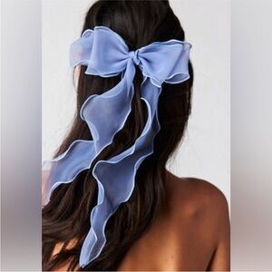 Blue hair bow
